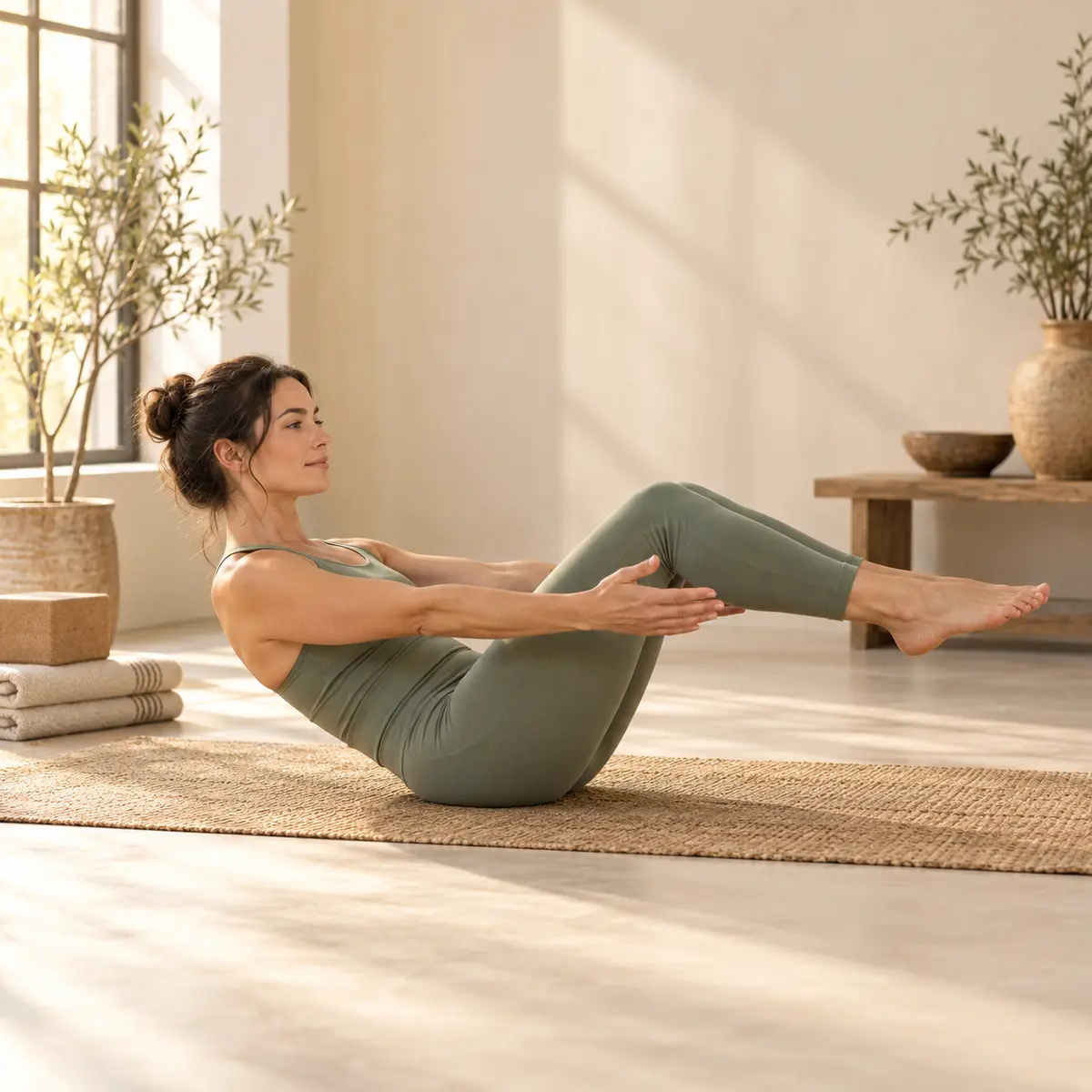 Half Boat demonstrated on a mat