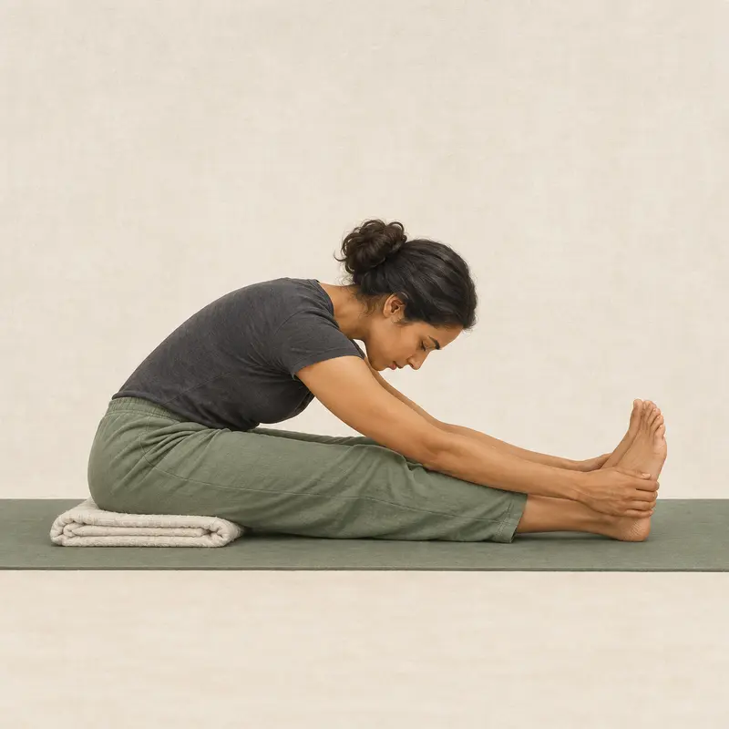 Seated forward fold yoga illustration