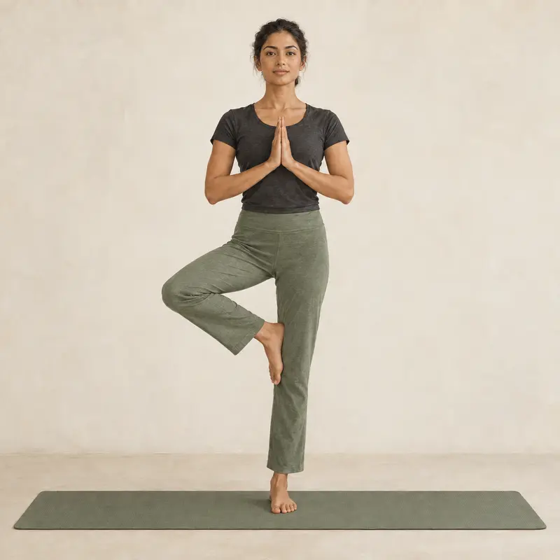 Tree yoga pose illustration